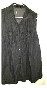 Sleeveless denim shirt 2x